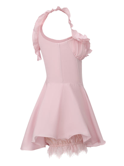 Paris Ruffle Pink Dress
