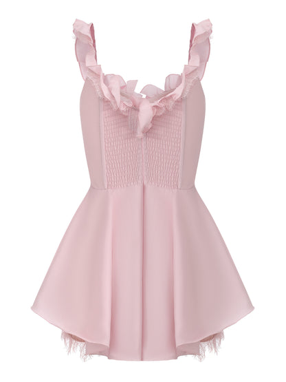 Paris Ruffle Pink Dress