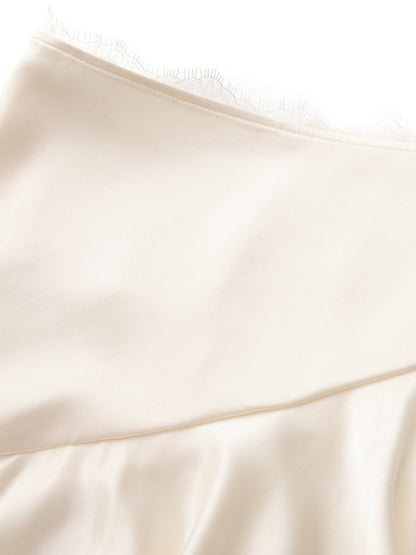 Petra Asymmetric Champagne Skirt