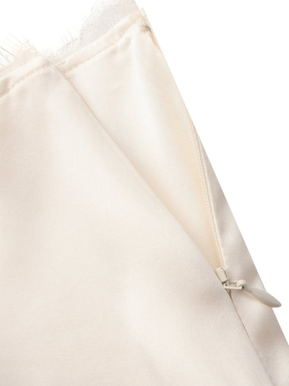 Petra Asymmetric Champagne Skirt