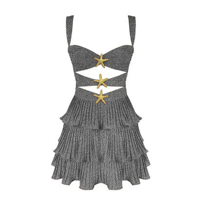 Cover Up Skirt Geometry Printed Two-Piece Beach Dress