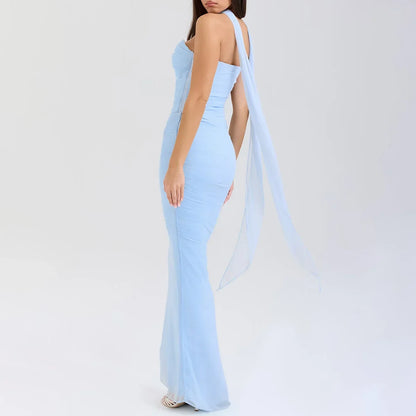 Mesh Corset And Midi Skirt Two Piece Set