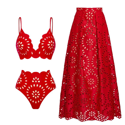 Swimming Suit Long Skirt and Bodysuit Beachwear