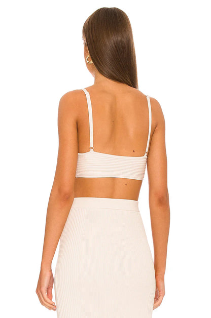 Knitted Straps with Long Sleeve Top And Lace-up Skirt Suit