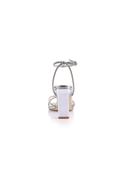 VERALi Kian Block Heel Sandals Silver