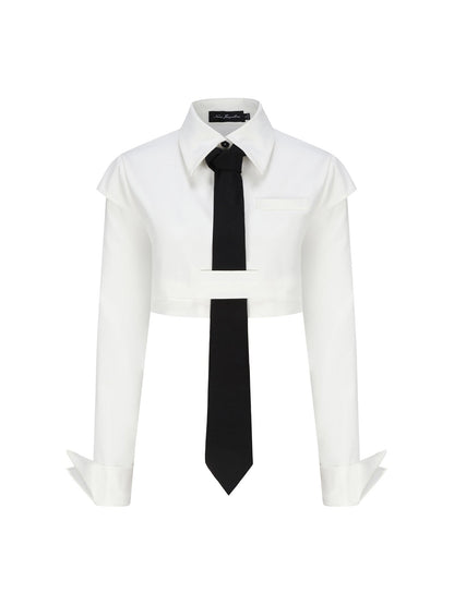 Portia Top + Tie (White) (Final Sale)