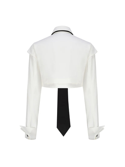 Portia Top + Tie (White) (Final Sale)