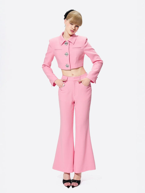 Tatiana Crop Blazer (Pink)