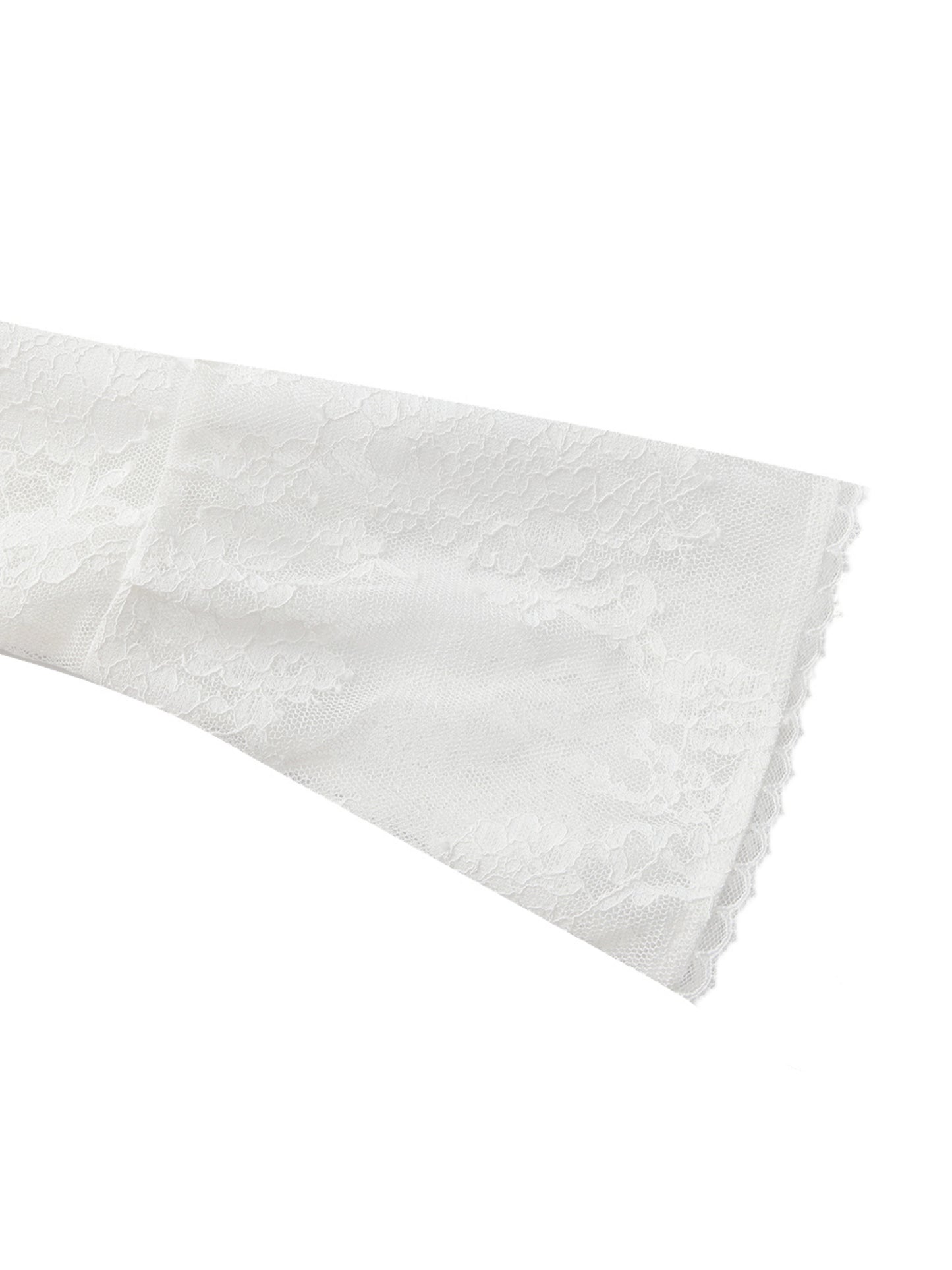 Yvette Lace Tie-Front White Cover Cardigan