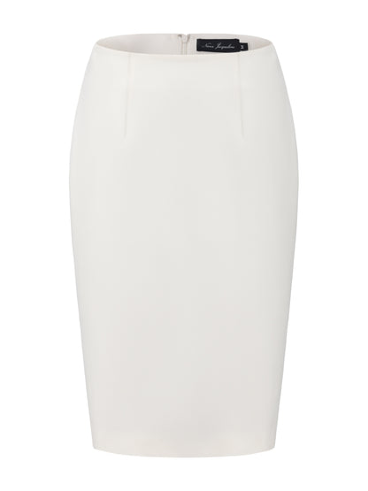 Yvette Tailored White Pencil Skirt