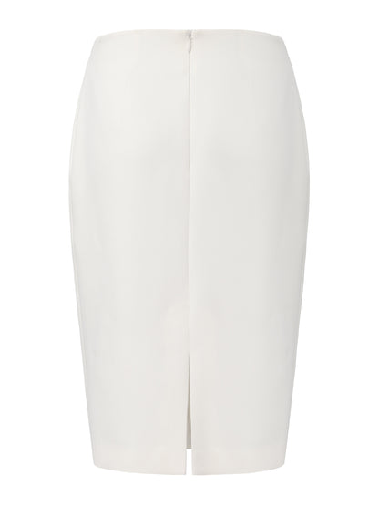 Yvette Tailored White Pencil Skirt