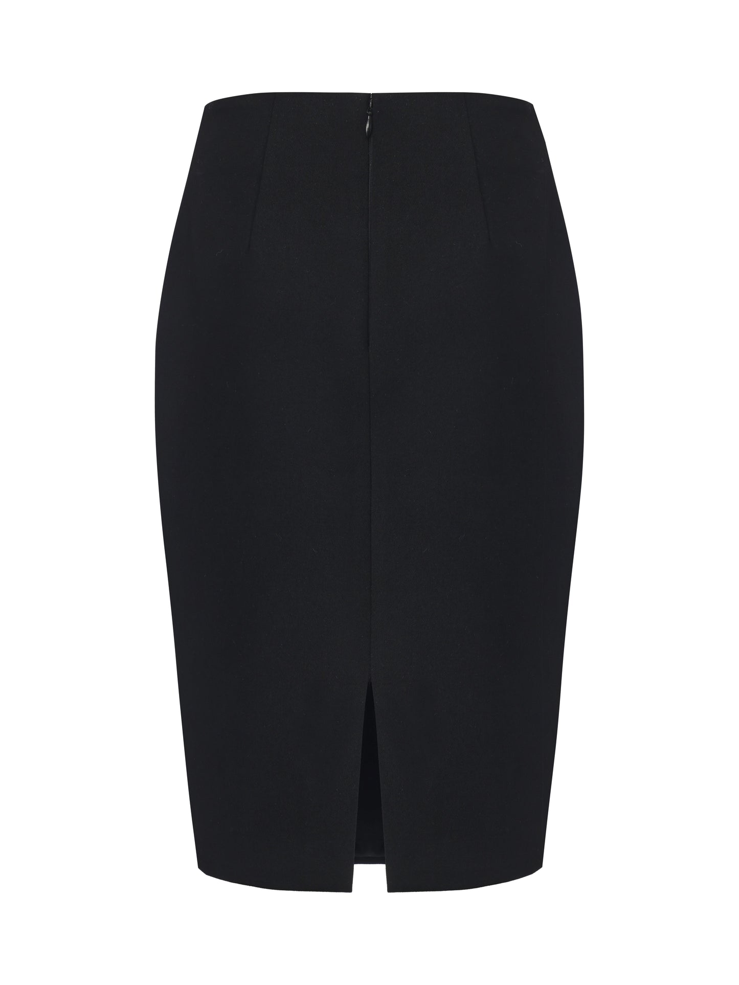 Yvette Tailored Black Pencil Skirt