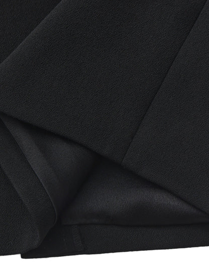 Yvette Tailored Black Pencil Skirt