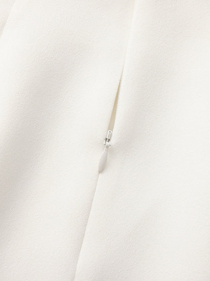 Yvette Tailored White Pencil Skirt