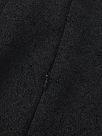 Yvette Tailored Black Pencil Skirt