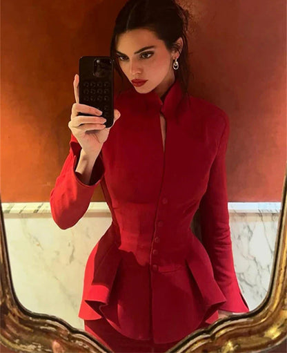 Trendy Blazer & Mini Skirt Set