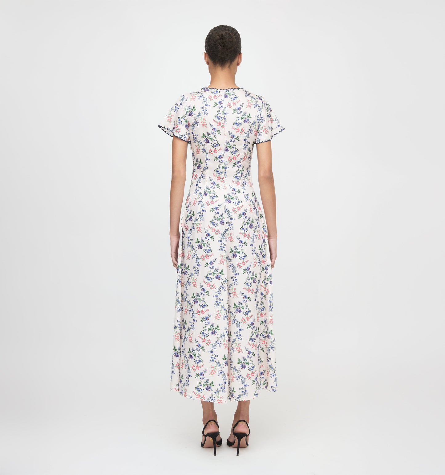 The Brie Dress - Scallop Bow Chintz Pink