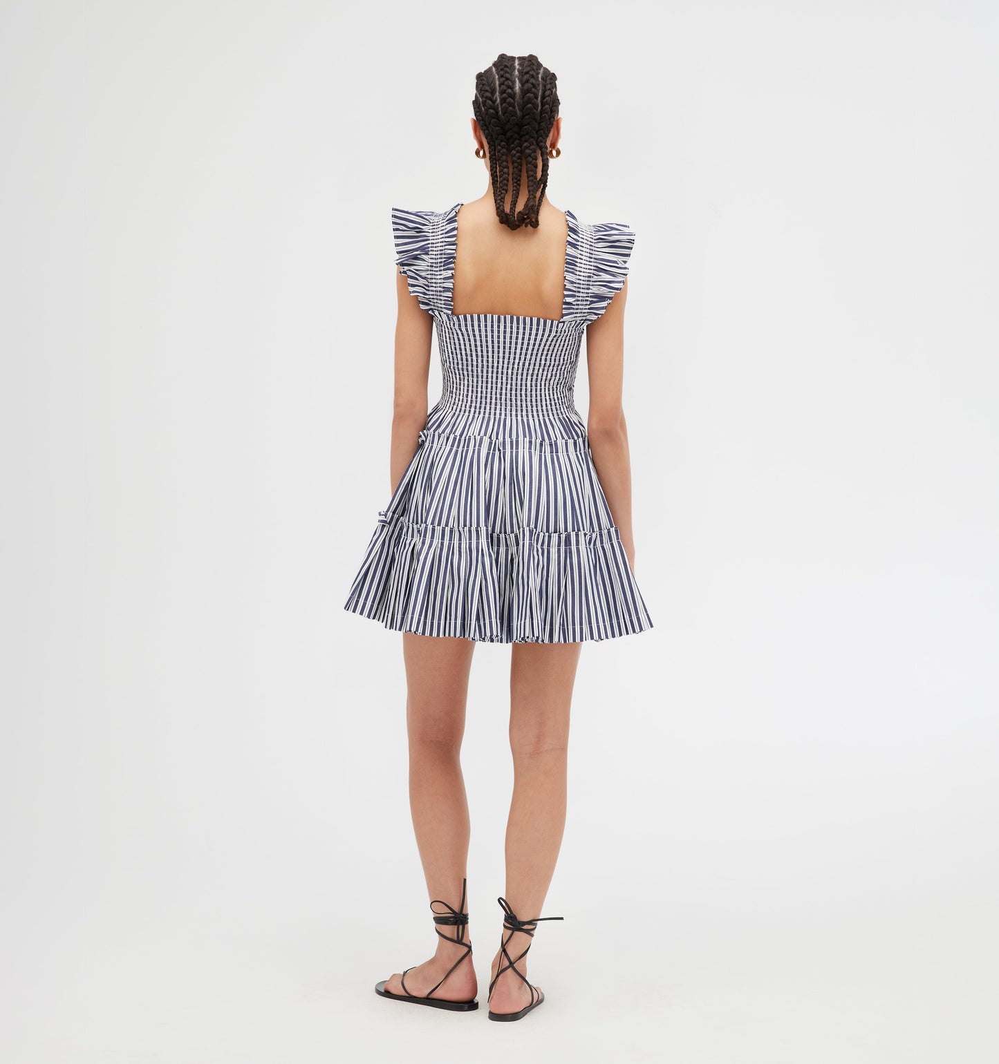 The Charlotte Nap Dress - Navy Stripe