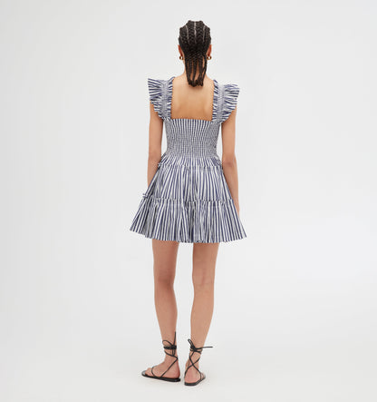 The Charlotte Nap Dress - Navy Stripe