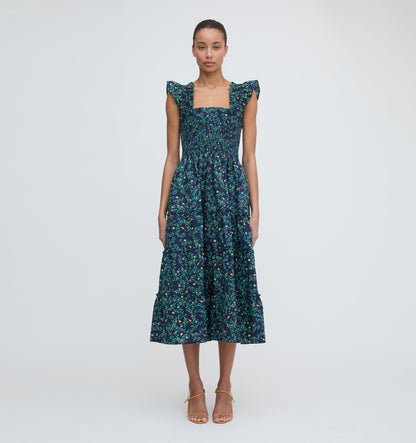 The Ellie Nap Dress - Midnight Garden Poplin