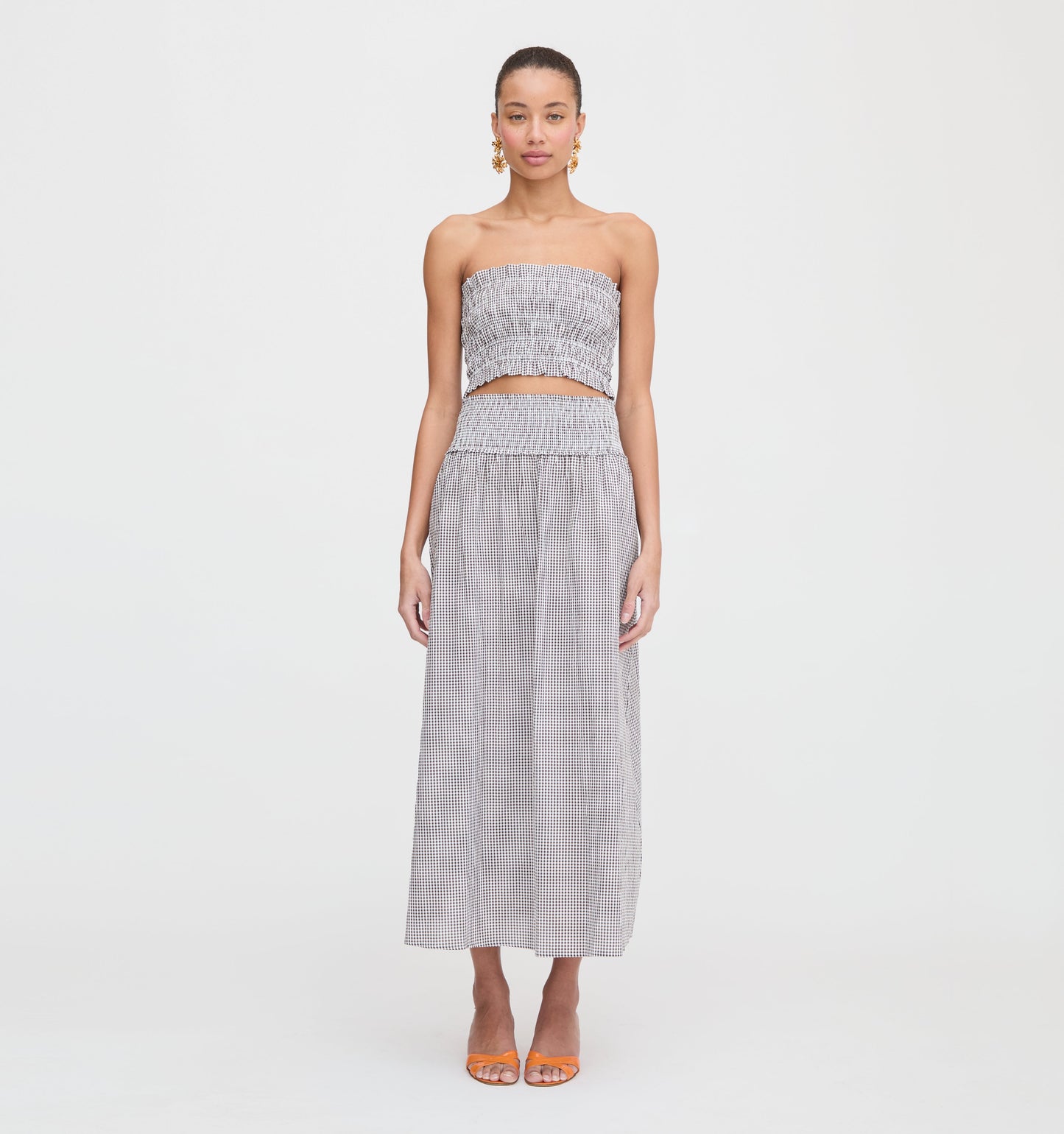 The June Nap Top - Chocolate Gingham