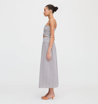 The June Nap Top - Chocolate Gingham