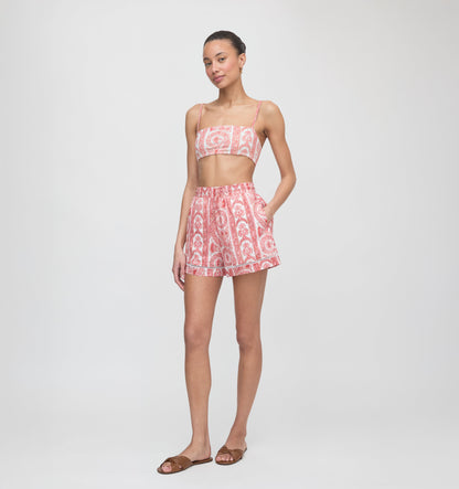 The Juno Bikini Set - Coral Corsica Paisley