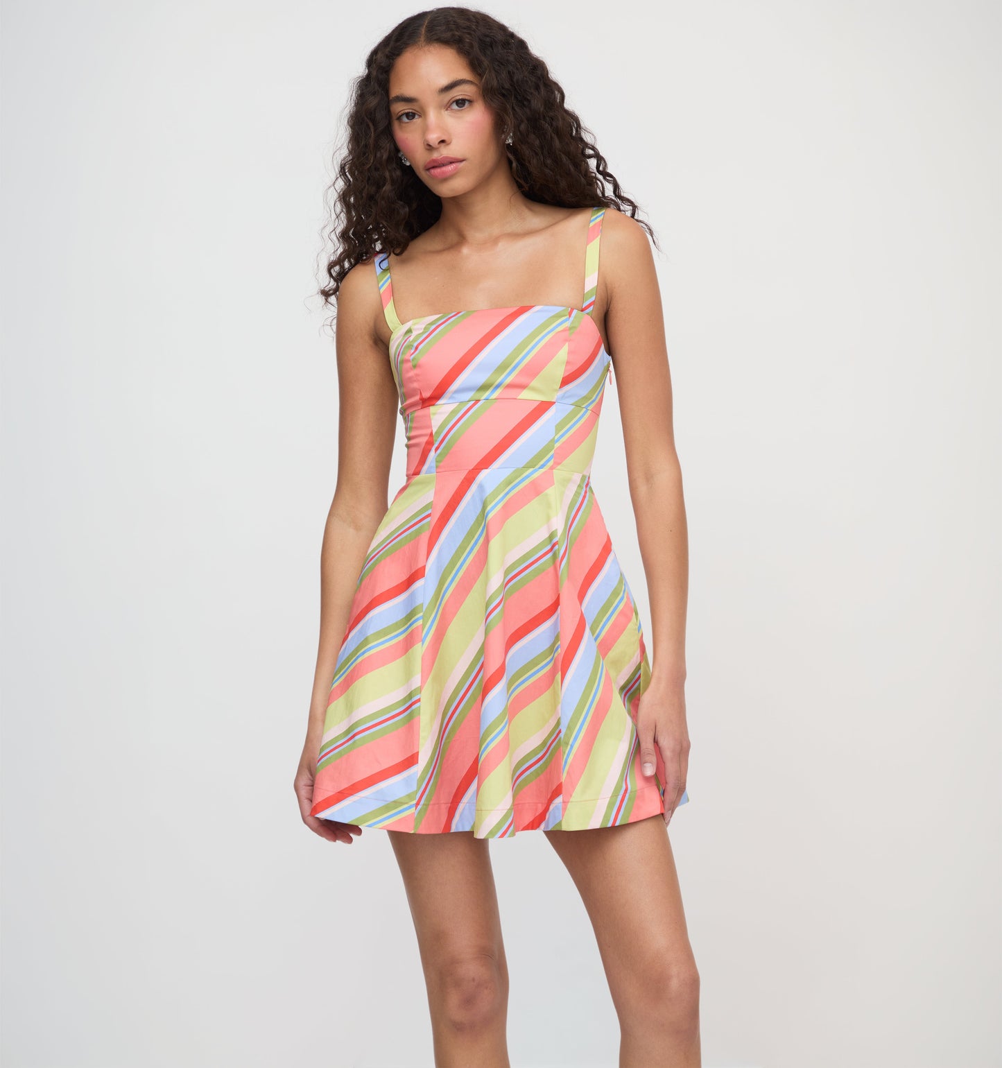 The Margot Mini Dress - Sherbet Stripe