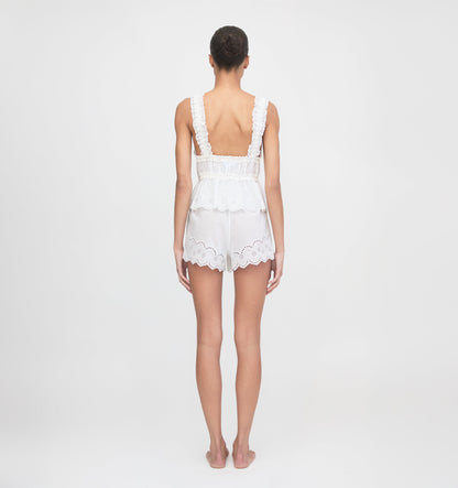 The Raven Top - White Broderie Voile