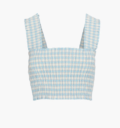 The Azalea Nap Top - Blue/Red Gingham