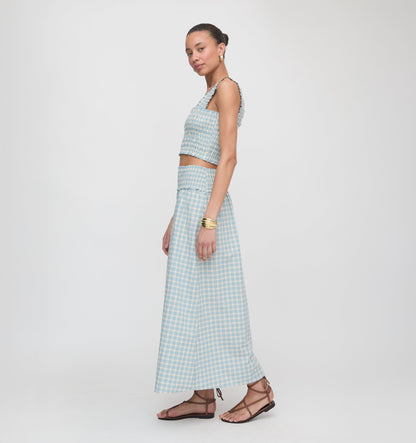 The Azalea Nap Top - Blue/Red Gingham