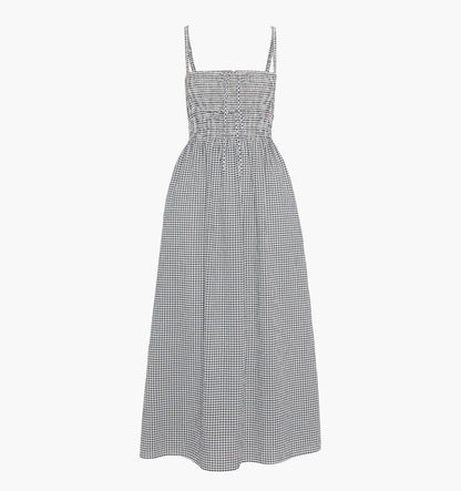 The Larissa Nap Dress - Black/Sand Gingham