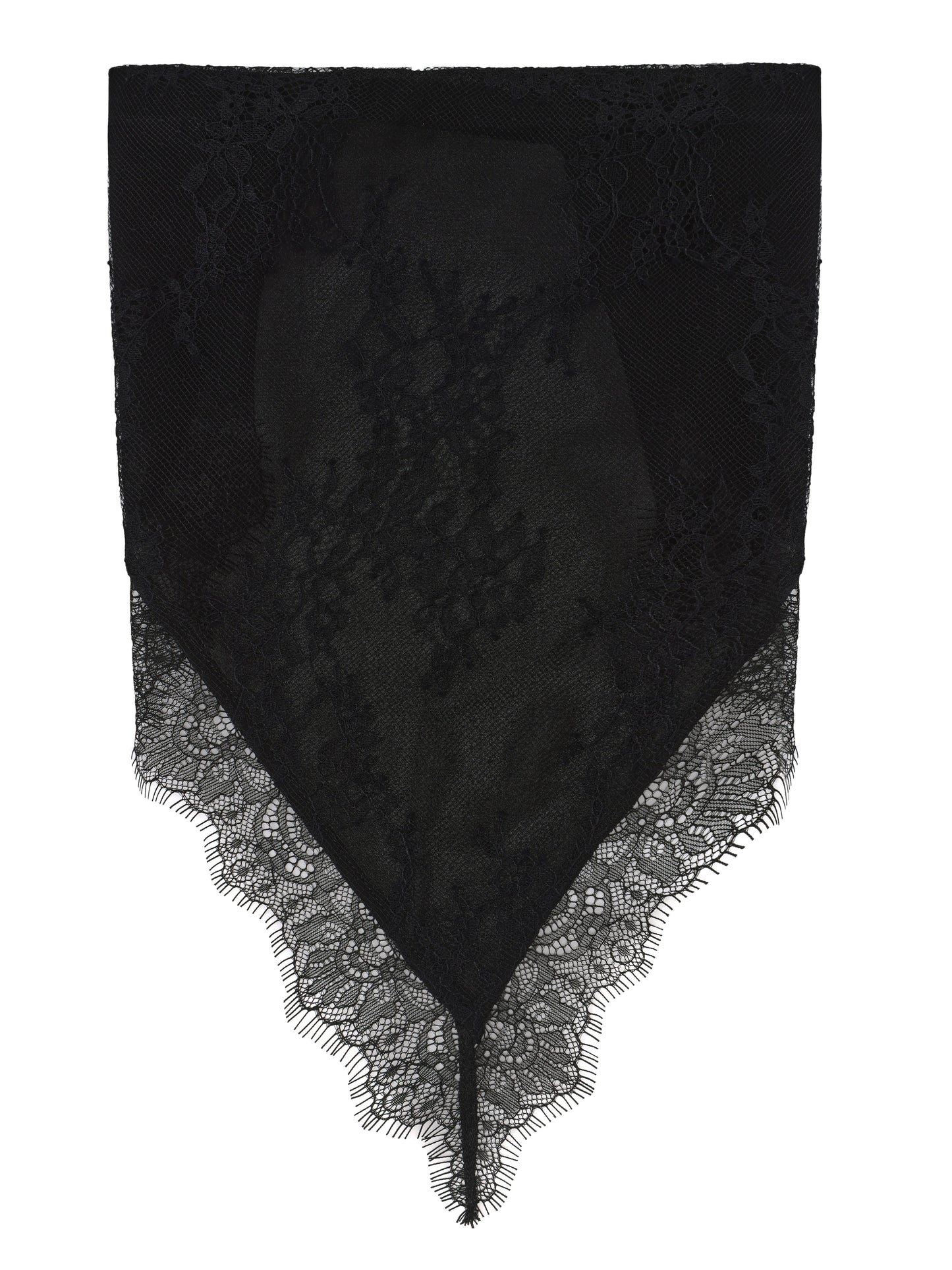 Sylvie Lace Black Headscarf