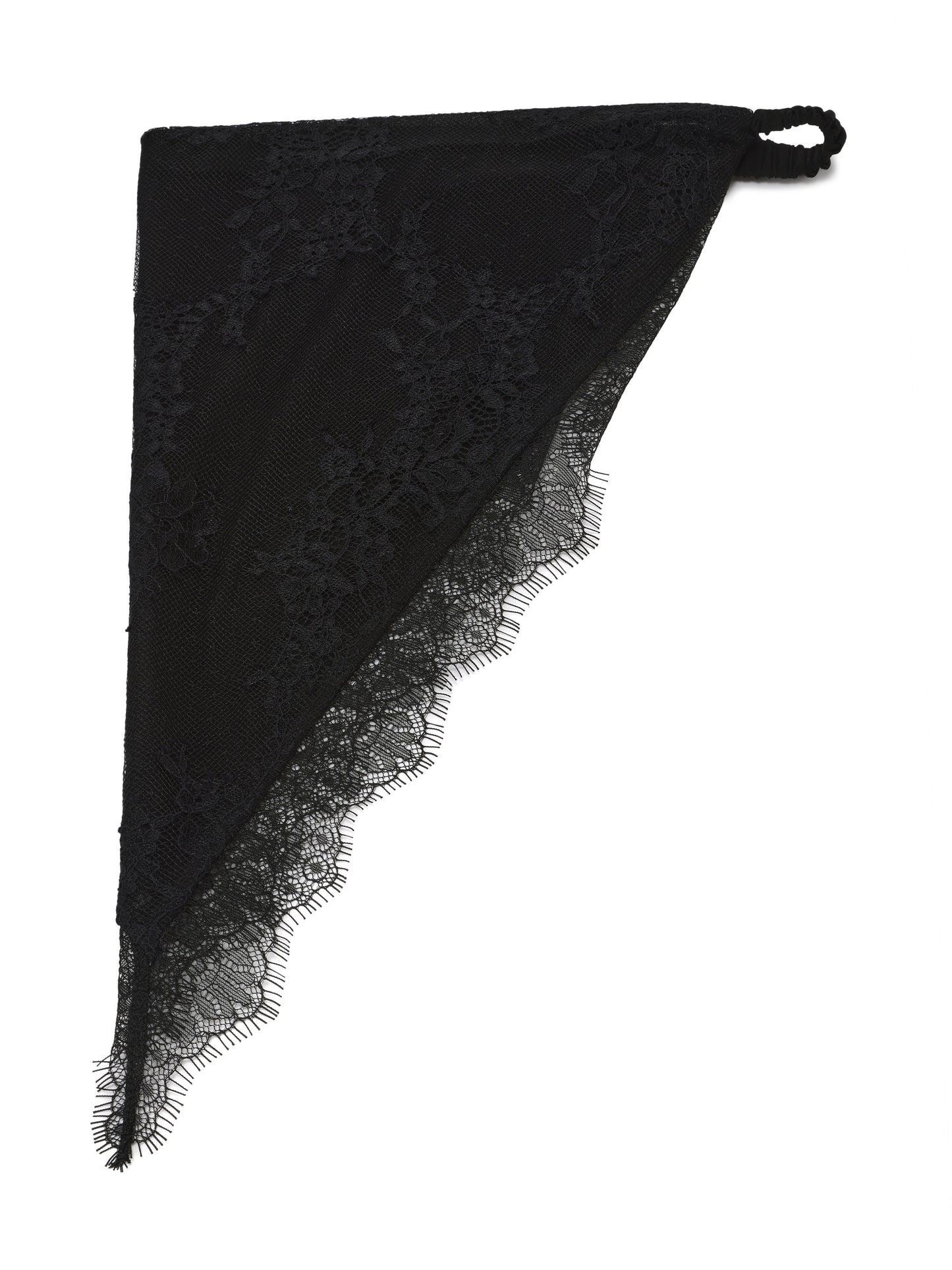 Sylvie Lace Black Headscarf