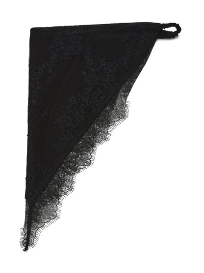 Sylvie Lace Black Headscarf