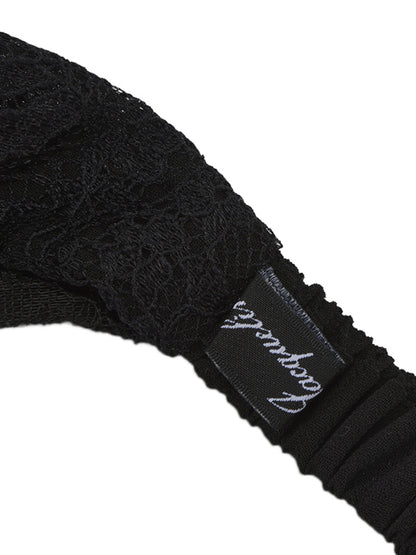 Sylvie Lace Black Headscarf