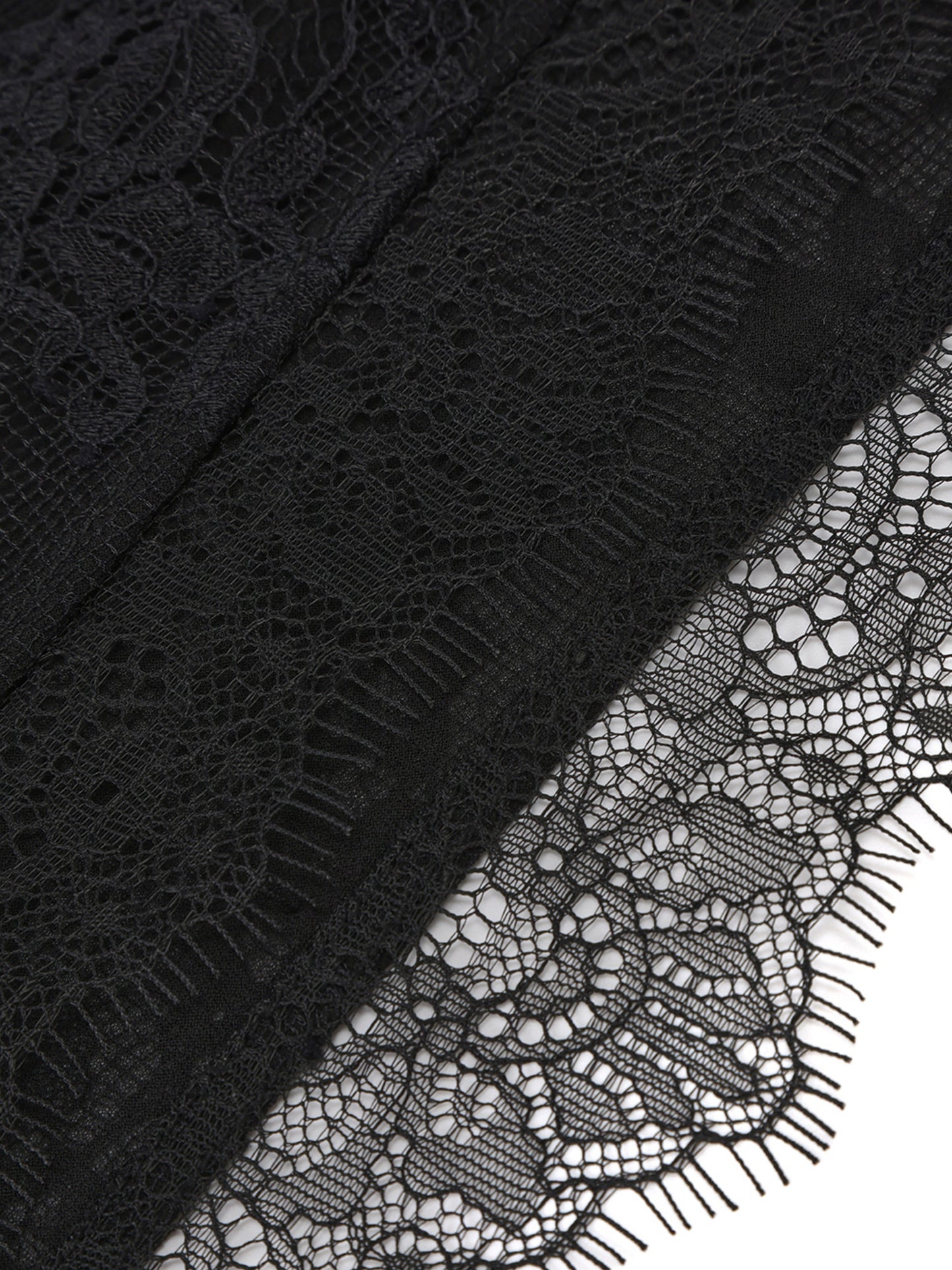 Sylvie Lace Black Headscarf