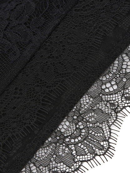 Sylvie Lace Black Headscarf