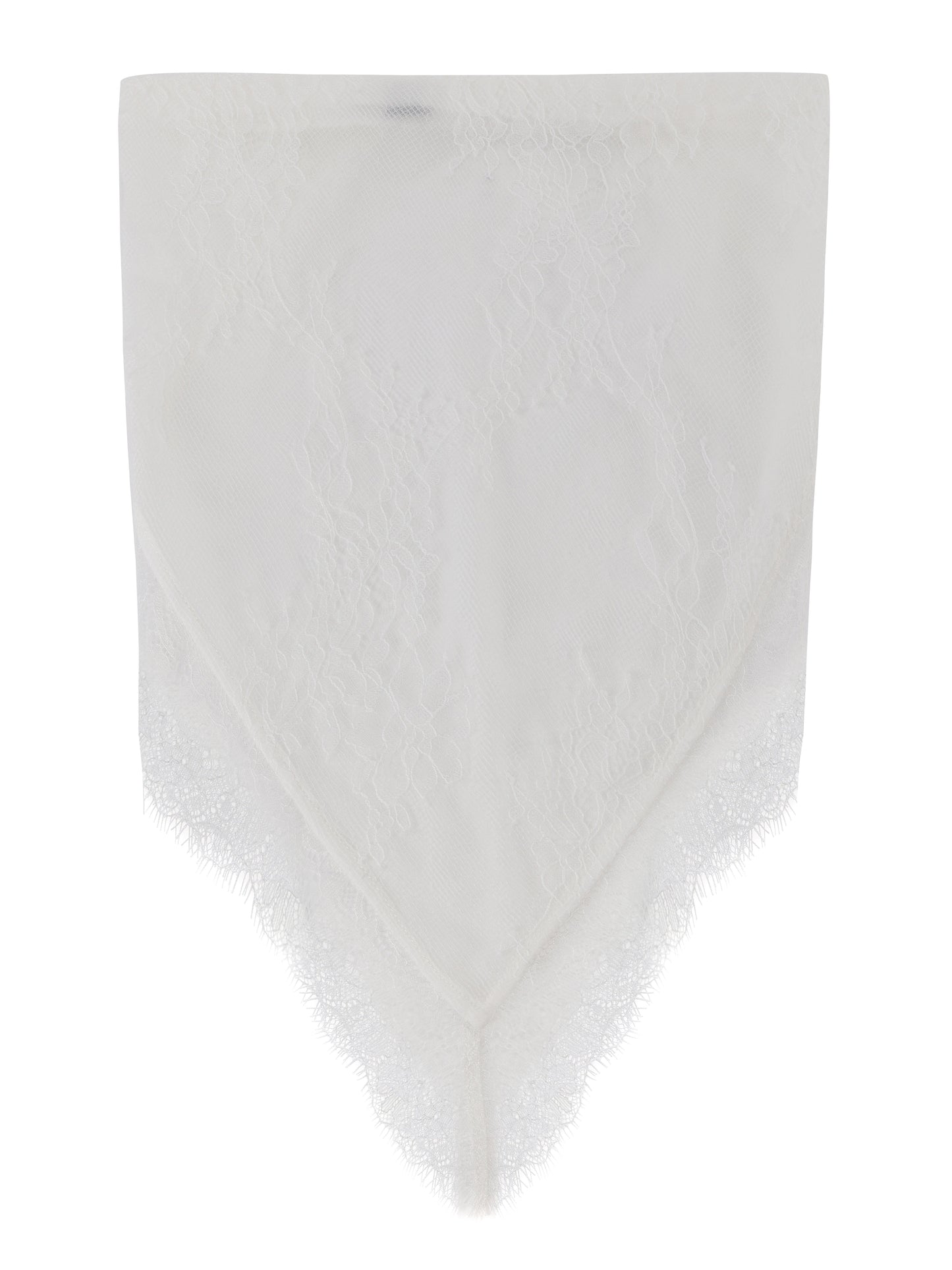 Sylvie Lace White Headscarf