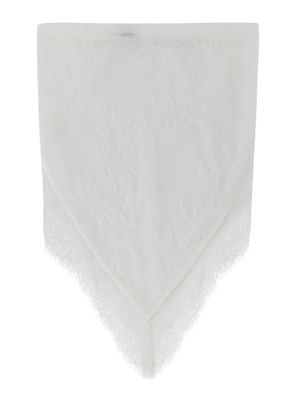 Sylvie Lace White Headscarf