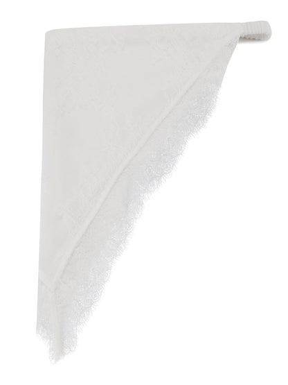 Sylvie Lace White Headscarf