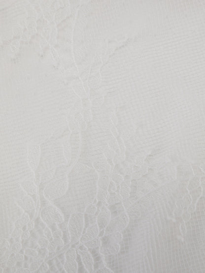 Sylvie Lace White Headscarf
