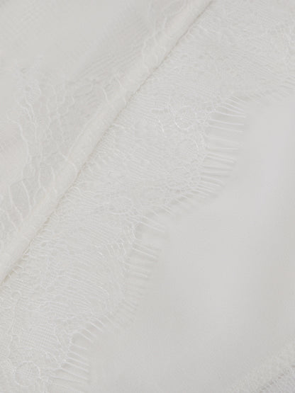 Sylvie Lace White Headscarf