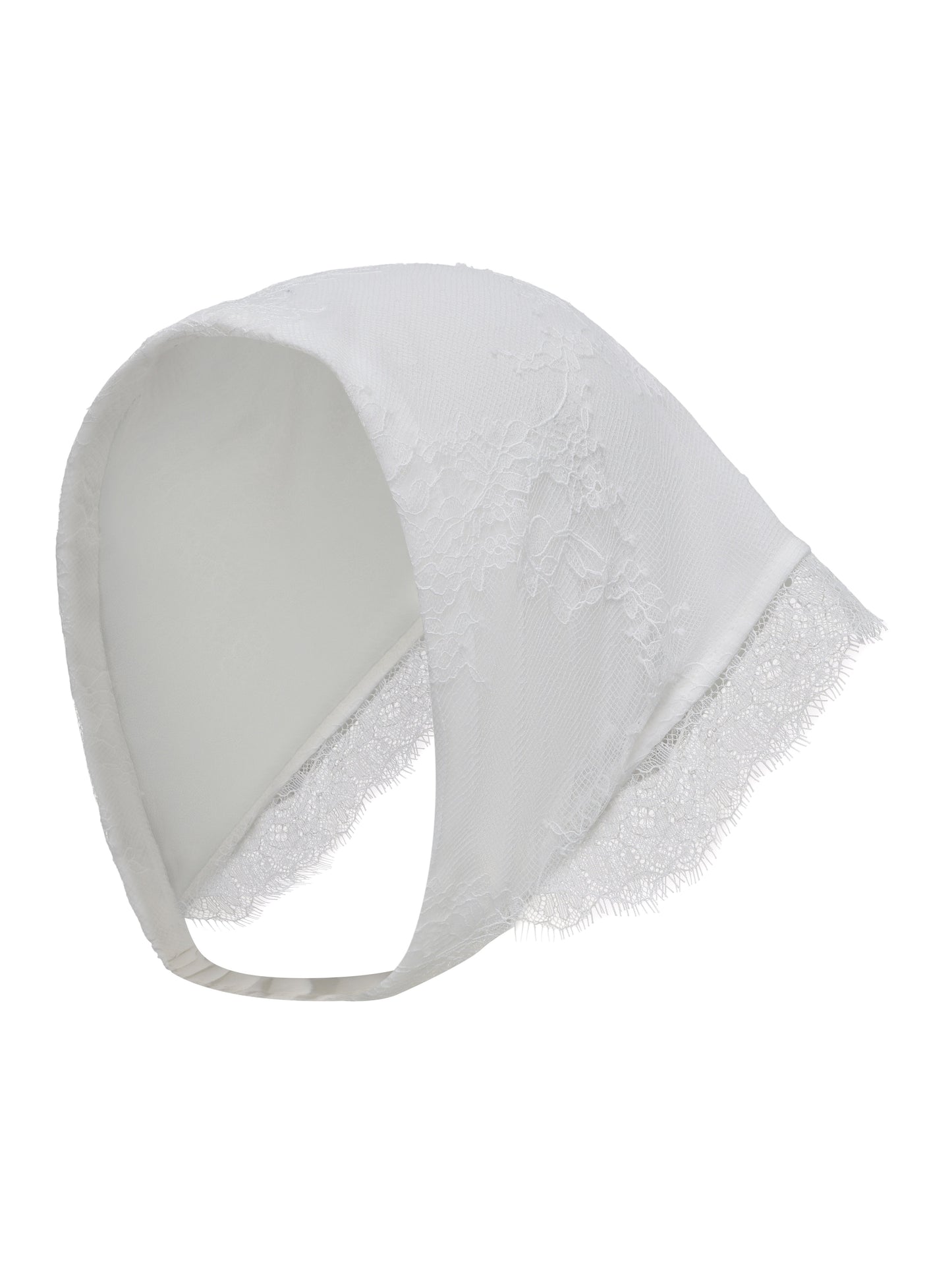 Sylvie Lace White Headscarf