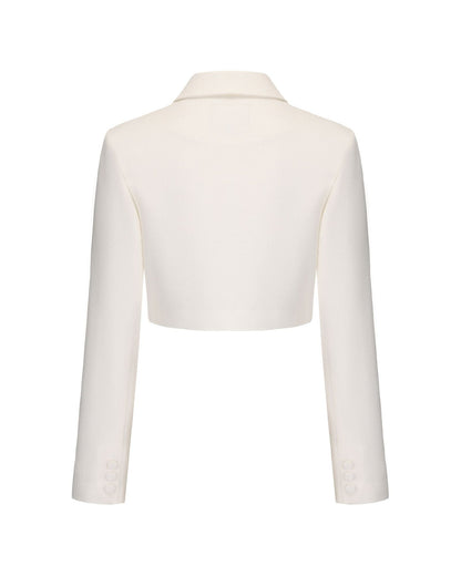 Tatiana Crop Blazer (White)