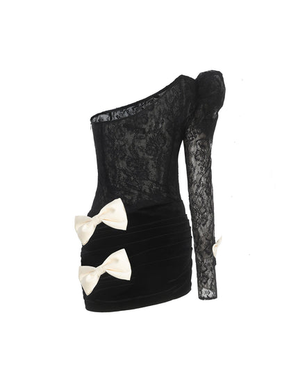 Wilma Velvet Dress (Black) (Final Sale)