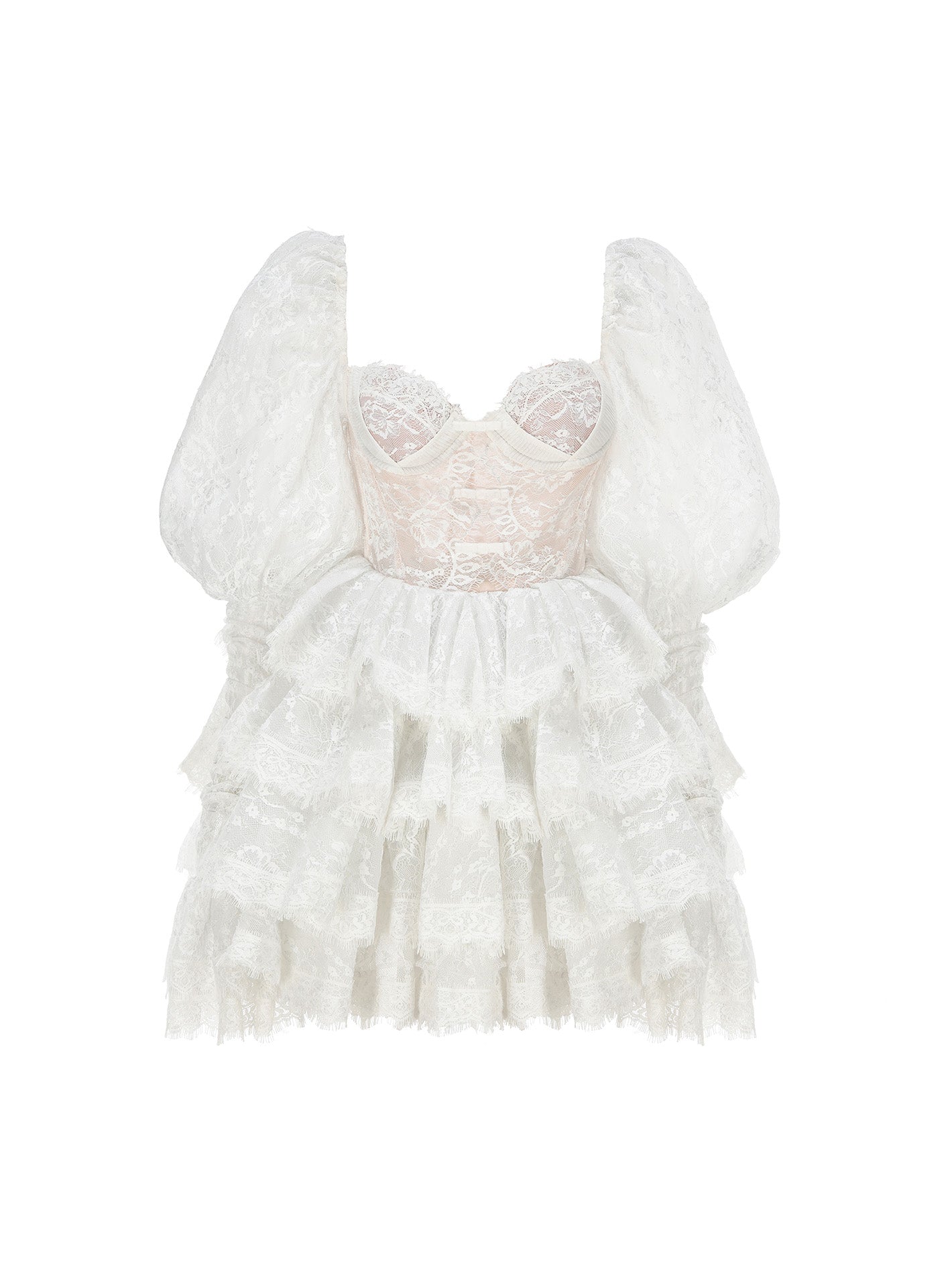 Penelope Lace Dress (White) (Final Sale)
