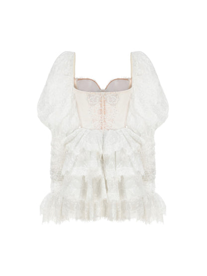 Penelope Lace Dress (White) (Final Sale)