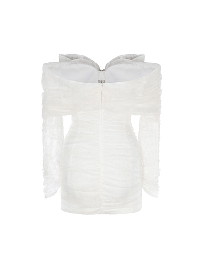 Sydney Bow Dress (White) (Final Sale)