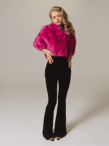 Sophia Fur Coat (Pink) (Final Sale)